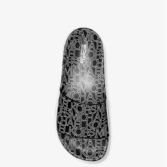 MIchael Kors Tyra Graphic Logo Slide Sandal - Picture 2 of 3